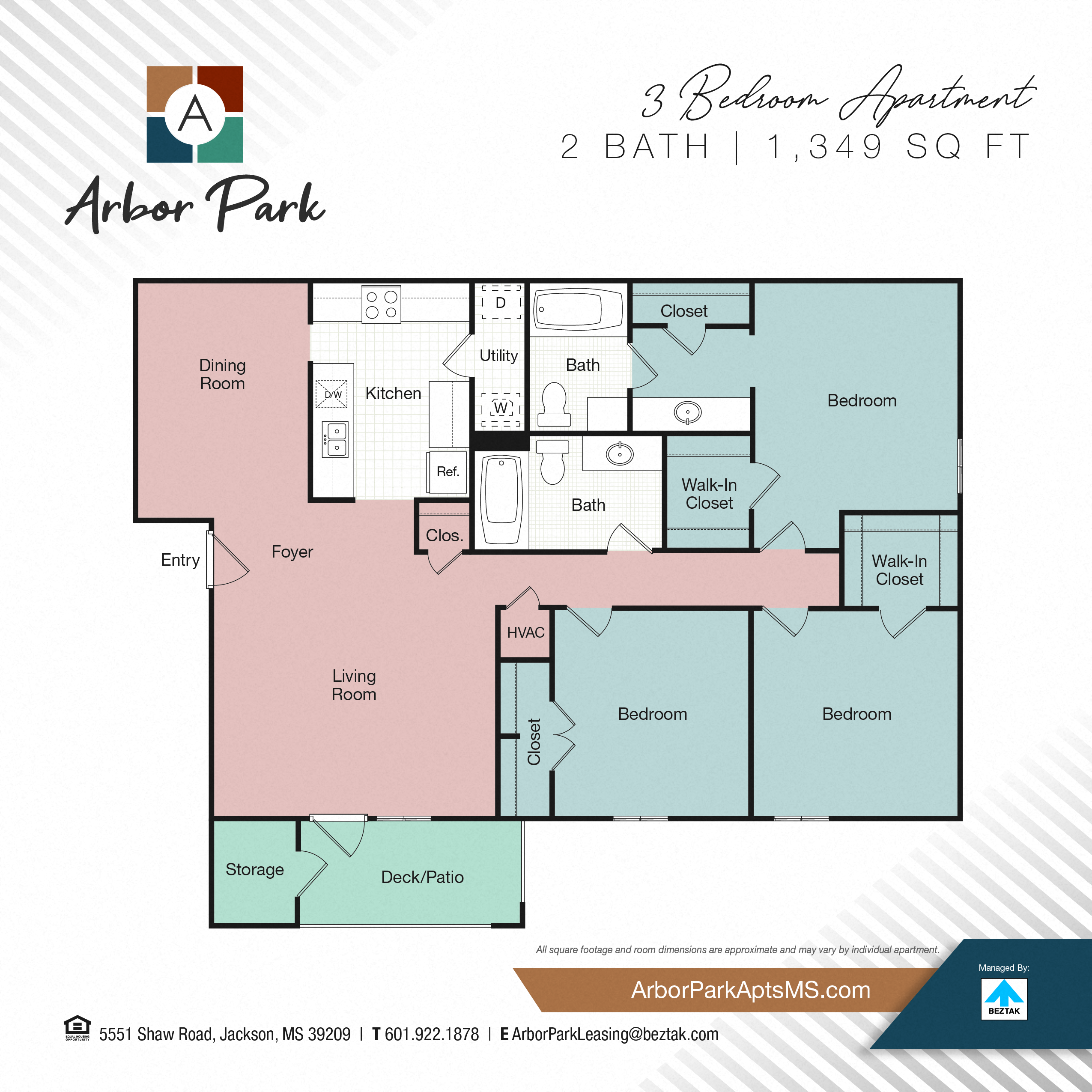 3 Bedroom floor plan